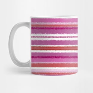 Lesbian Flag grunge stripes Mug